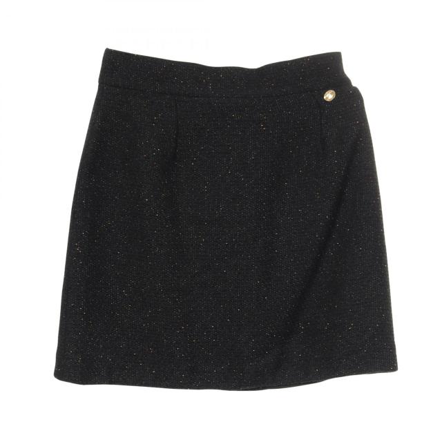 シャネル CHANEL ココマーク スカート 衣料品 ボトムス ウール ポリエステル レディース ブラック系 P40026 【中古】