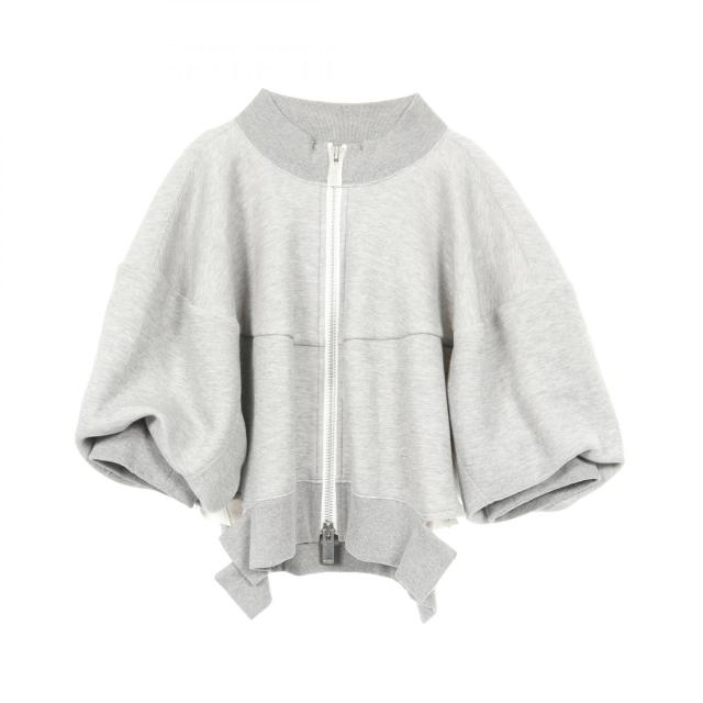 サカイ Sacai Sponge Sweat Blouson ブルゾン 衣料品 アウター コットン レディース グレー系 24-07257 【中古】