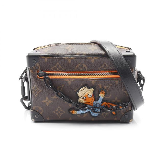 ルイ・ヴィトン LOUIS VUITTON LV フレンド ミニ ソフトトランク ショルダーバッグ バッグ PVCコーティングキャンバス レザー モノグラム メンズ レディース ブラウン系 / ブラック系 M80159 【中古】