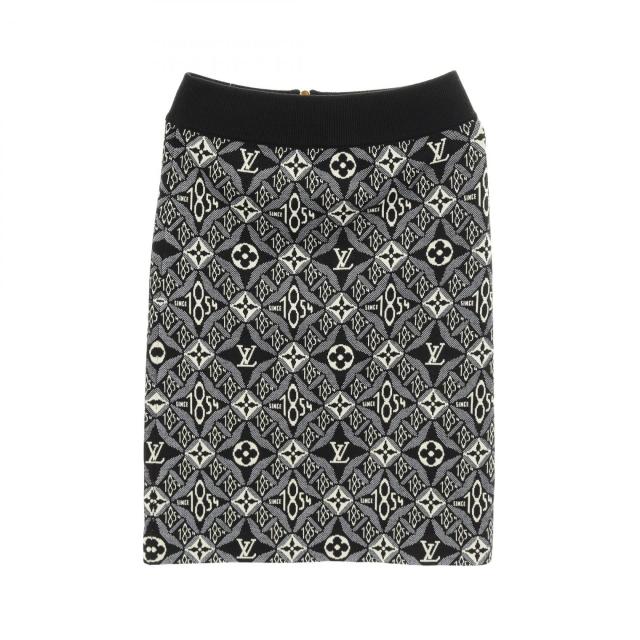ルイ・ヴィトン LOUIS VUITTON モノグラムジャガード スカート 衣料品 ボトムス ウール ナイロン レディース グレー系 / ブラック系 / アイボリー系 FKKZ99ZIF 【中古】