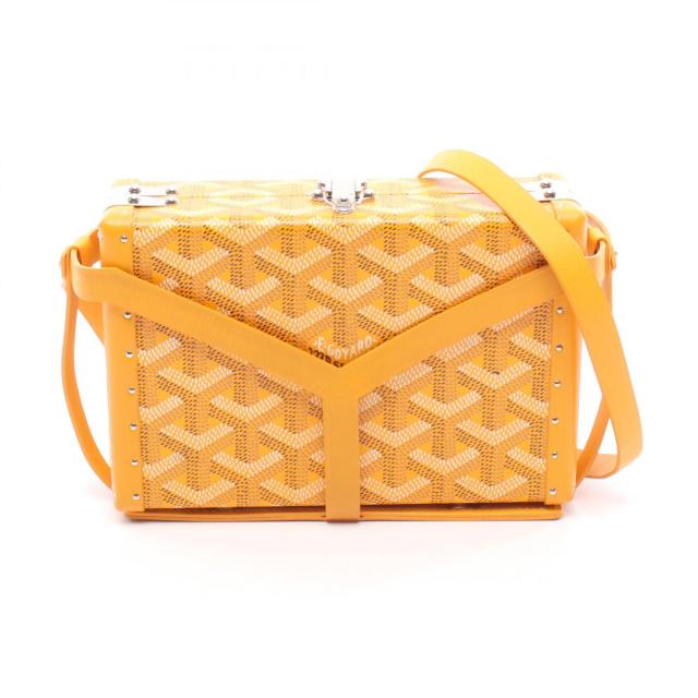 ゴヤール GOYARD ミノディエール トランクバッグ ショルダーバッグ バッグ PVCコーティングキャンバス レザー レディース イエロー系 / マルチカラー 【中古】