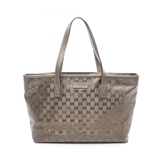 グッチ GUCCI GGインプリメ トートバッグ バッグ PVCコーティングキャンバス レザー レディース ブラウン系 211137 【中古】