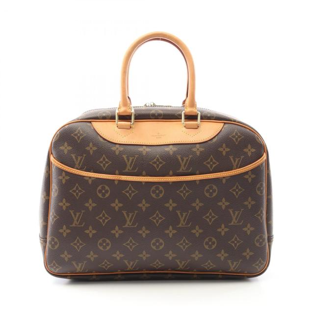 ルイ・ヴィトン LOUIS VUITTON ドーヴィル ボーリングヴァニティ ハンドバッグ バッグ PVCコーティングキャンバス レザー モノグラム レディース ブラウン系 M47270 【中古】