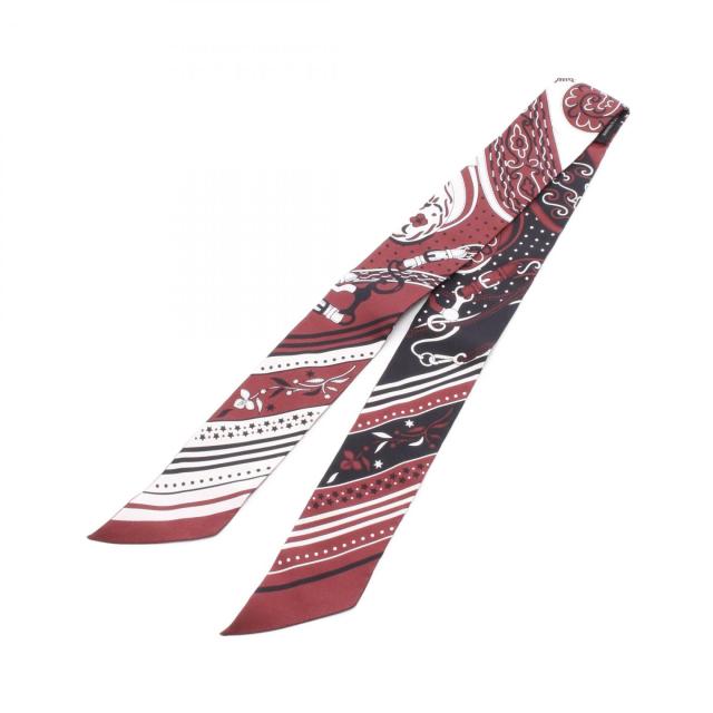 バンドー LV アンロックト リボン スカーフ ローズ ピンク M77675 LOUIS VUITTON （美品）ルイ ヴィトン バンドー LV アンロックト