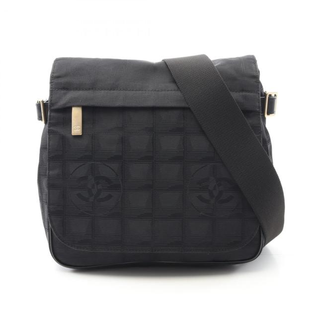シャネル CHANEL ニュートラベルライン ショルダーバッグ バッグ ナイロンキャンバス レディース ブラック系 A29347 【中古】