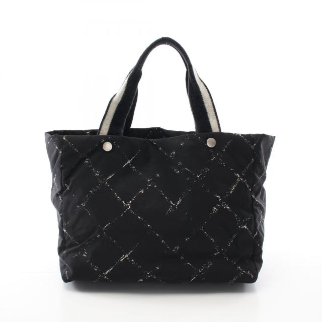 【美品】シャネル　旧トラベルライン　トートバッグ　ナイロン　黒　ブラック シャネル CHANEL 旧トラベルライン トートバッグ バッグ ナイロン
