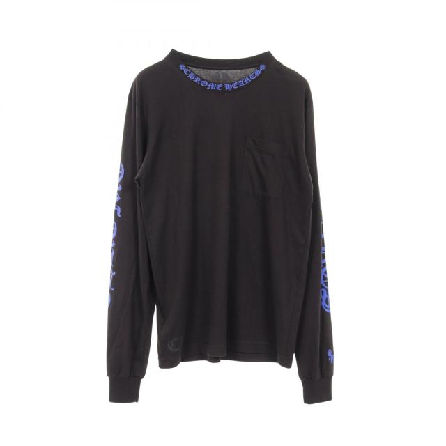 クロムハーツ CHROME HEARTS ネックロゴ カットソー 衣料品 トップス コットン メンズ ブラック系 / ブルー系 【中古】