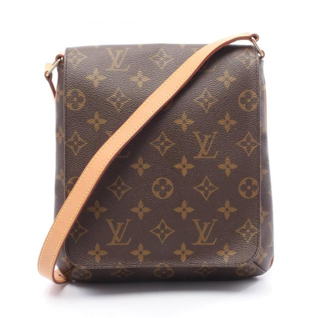 ルイ・ヴィトン LOUIS VUITTON ミュゼットサルサ ショートストラップ ショルダーバッグ バッグ PVCコーティングキャンバス レザー モノグラム レディース ブラウン系 M51258 【中古】