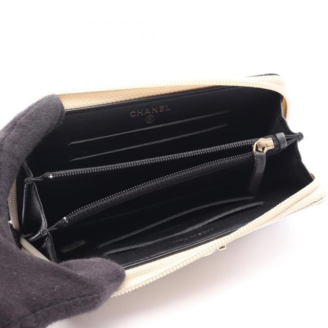 シャネル CHANEL ボーイシャネル ラウンド財布 財布 レザー レディース  