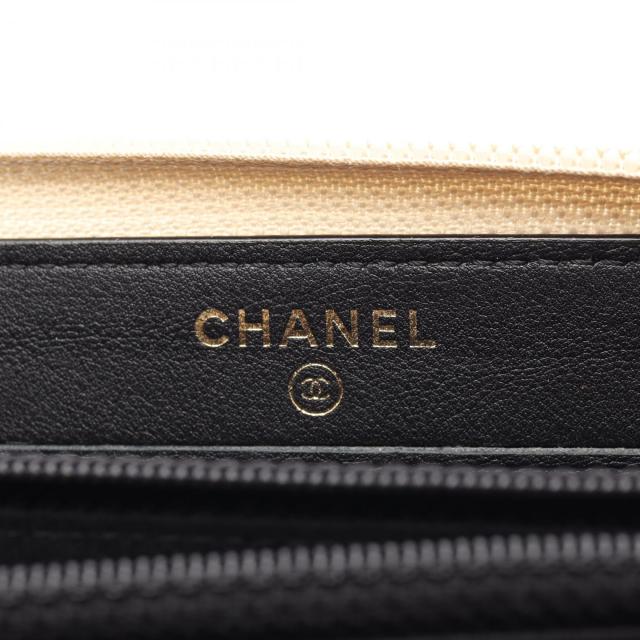 シャネル CHANEL ボーイシャネル ラウンド財布 財布 レザー レディース