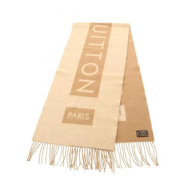 LOUIS VUITTON カシミヤ マフラー ベージュ系 ルイ・ヴィトン LOUIS