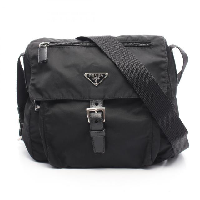 プラダ PRADA ショルダーバッグ ショルダーバッグ バッグ ナイロン レザー レディース ブラック系 【中古】
