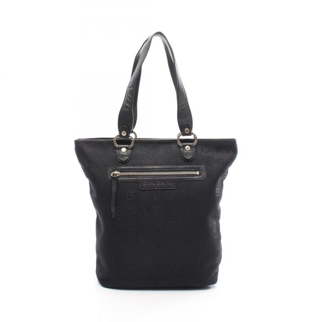 BVLGARI ロゴマニア トートバッグ ポーチ付 レザー キャンバス
