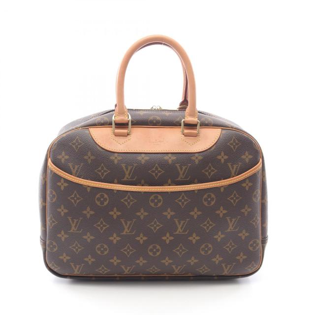 ルイ・ヴィトン LOUIS VUITTON ドーヴィル ボーリングヴァニティ モノグラム ハンドバッグ バッグ PVCコーティングキャンバス レザー レディース ブラウン系 M47270 【中古】
