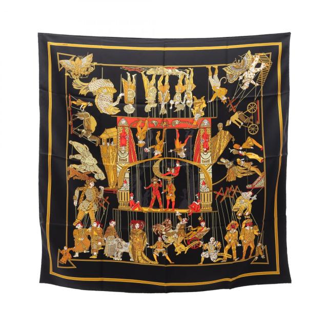 エルメス HERMES カレ90 LE TEMPS des MARIONNETTES スカーフ 衣料品  