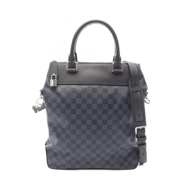 ルイ・ヴィトン LOUIS VUITTON グリニッジ トートバッグ バッグ PVCコーティングキャンバス レザー ダミエ・コバルト メンズ ブラック系 / ブルー系 N41351 【中古】