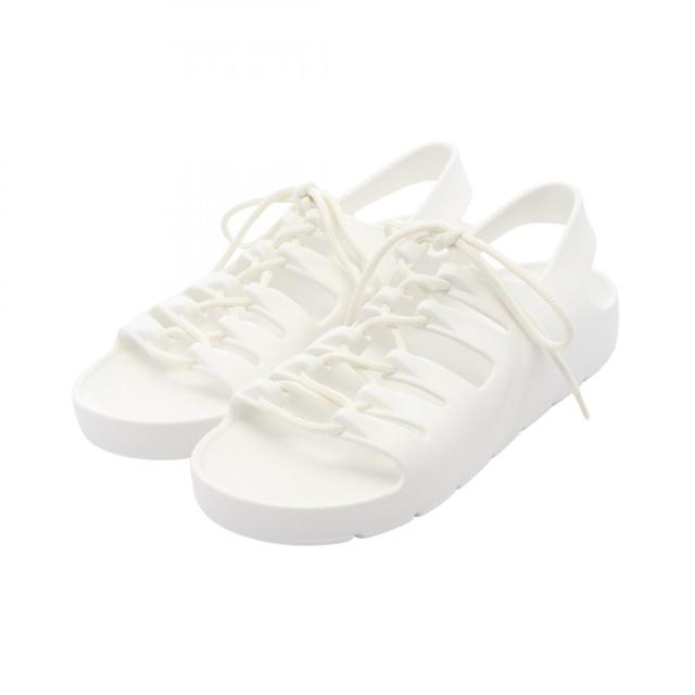 ボッテガヴェネタ BOTTEGA VENETA JELLY FLAT SANDAL サンダル 靴 ラバー レディース ホワイト系 667220 【中古】