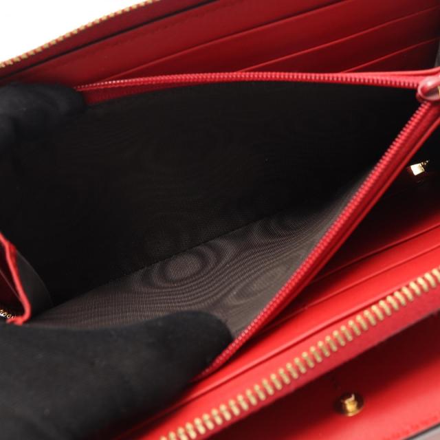 グッチ GUCCI バンブー ラウンド長財布 財布 レザー レディース レッド