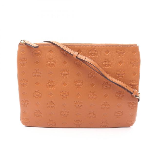 MCM ブラウンレザー ショルダーバッグ
