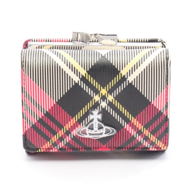 ヴィヴィアンウエストウッド Vivienne Westwood SMALL FRAME WALLET オーブ 三つ折り財布 財布 PVCコーティングキャンバス レディース ピンク系 / ブラック系 / マルチカラー 51010018S0012O101 【新品】