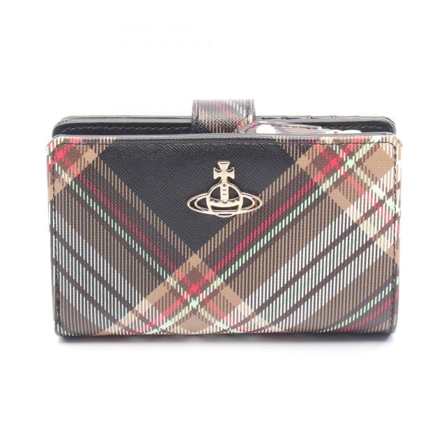 ヴィヴィアンウエストウッド Vivienne Westwood ZIP CARD WALLET オーブ 二つ折り財布 財布 PVCコーティングキャンバス レディース ブラウン系 / マルチカラー 51080028US001KD101 【新品】