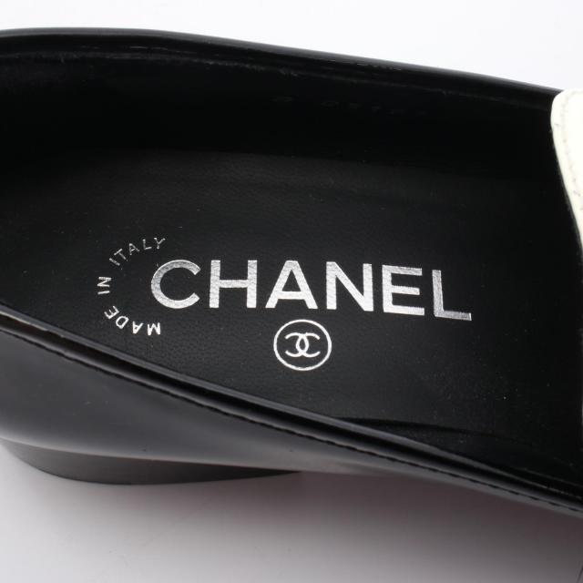シャネル CHANEL ココマーク ローファー 靴 パテントレザー レディース  