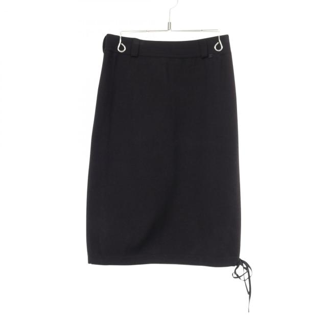 シャネル CHANEL ニット スカート 衣料品 ボトムス レーヨン レディース ブラック系 P23838V01615 【中古】