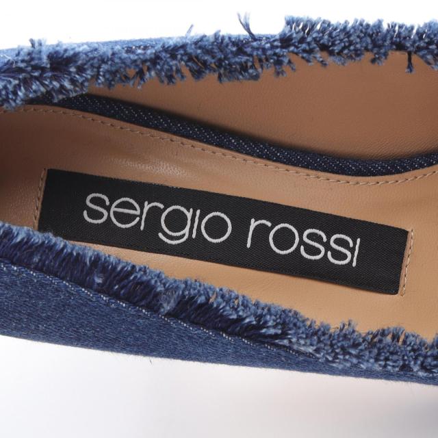 セルジオロッシ Sergio Rossi パンプス 靴 デニム レディース ネイビー
