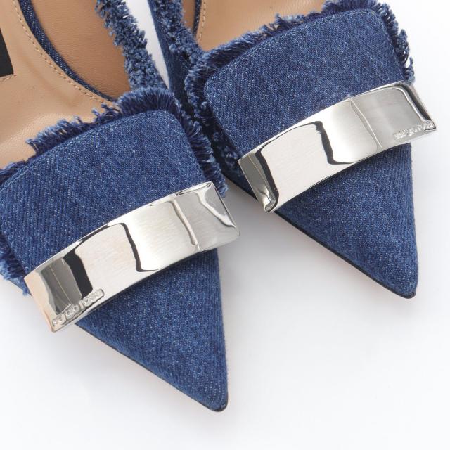 セルジオロッシ Sergio Rossi パンプス 靴 デニム レディース ネイビー系 A78950 【中古】 セルジオロッシ Sergio Rossi パンプス 靴 デニム レディース ネイビー