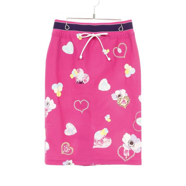 レオナールスポーツ LEONARD SPORT スカート 衣料品 ボトムス ナイロン レディース ピンク系 / マルチカラー 522401 【中古】