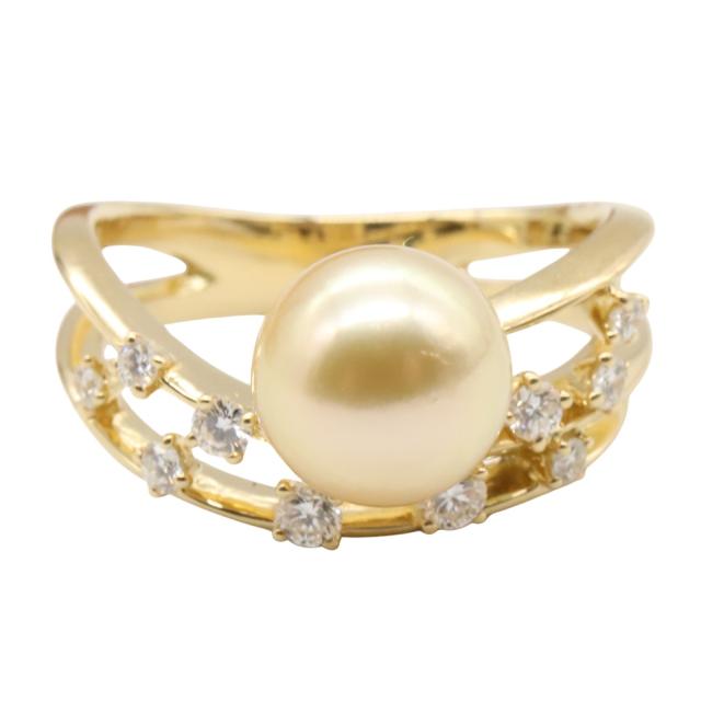 タサキ TASAKI パール ダイヤリング リング・指輪 ジュエリー K18  