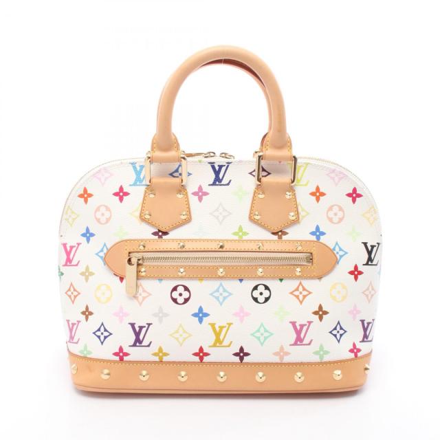 ルイ・ヴィトン LOUIS VUITTON アルマ ハンドバッグ バッグ PVCコーティングキャンバス レザー モノグラム・マルチカラー レディース ホワイト系 M92647 【中古】