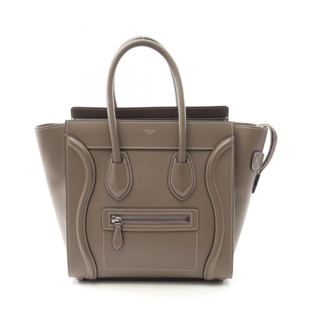 CELINE セリーヌ ラゲージ レザー トートバッグ キャメル CELINE（セリーヌ） ラゲージ マイクロショッパー ブランドオフ レザー