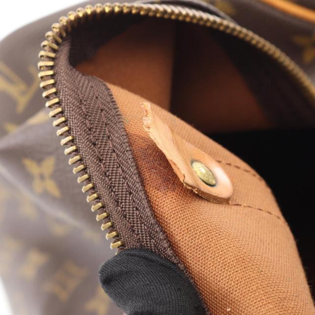 キーポル60 モノグラム ボストンバッグ PVC レザー ブラウン キーポル