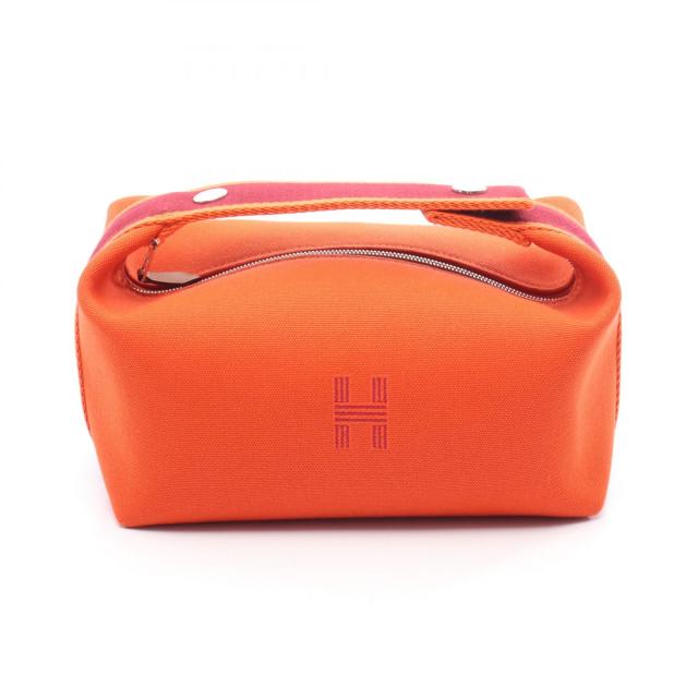 中古】A品 エルメス ブリッドアブラックPM ポーチ オレンジ レディース