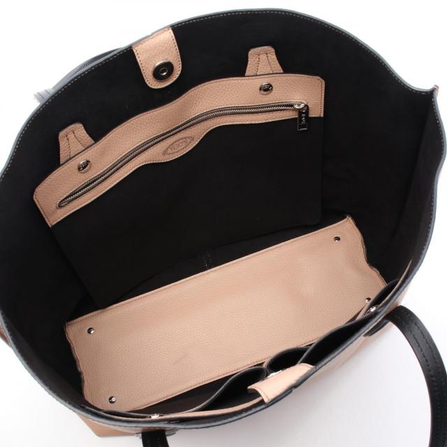 トッズ TOD？S JOY ジョイ トートバッグ バッグ レザー レディース ピンク系 / ブラック系 【中古】 トッズ TOD？S JOY ジョイ トートバッグ バッグ レザー レディース