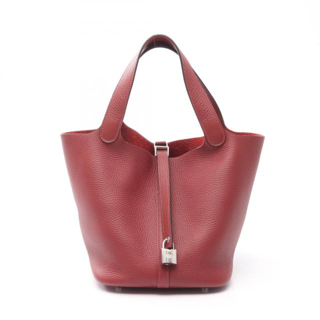 エルメス HERMES ピコタンロックMM ルージュアッシュ ハンドバッグ バッグ トリヨンクレマンス トリヨンクレマンス レディース ボルドー系 【中古】