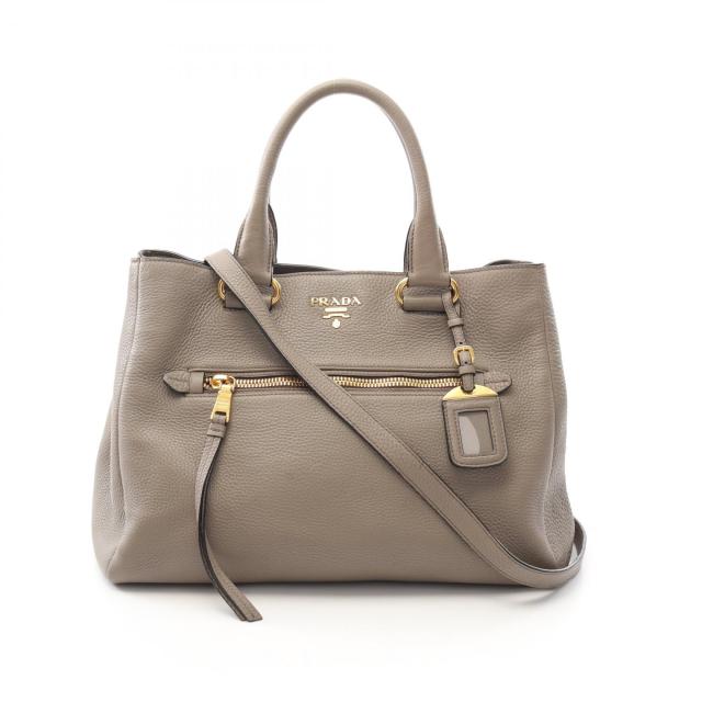 PRADA グレー系 トートバッグ PRADA グレー キャンバストートバッグ