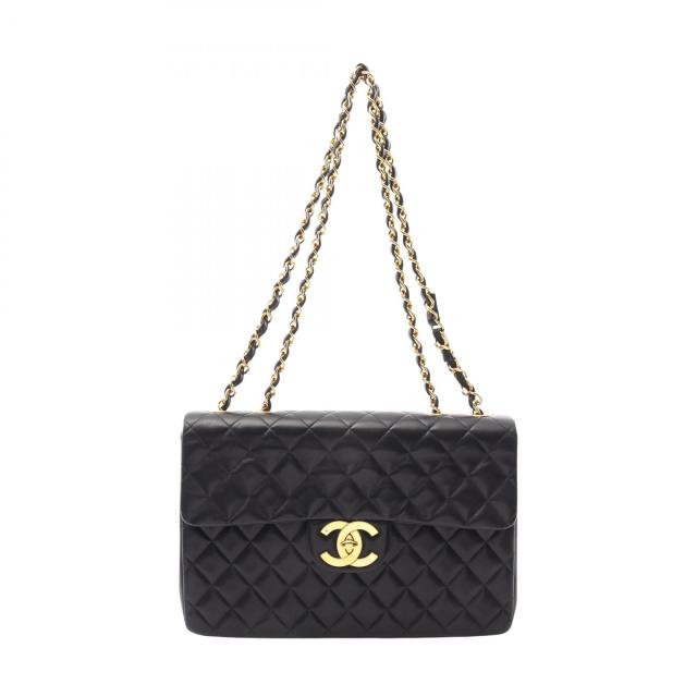 シャネル CHANEL デカマトラッセ34 ショルダーバッグ バッグ ラムスキン（羊革） レディース ブラック系 【中古】
