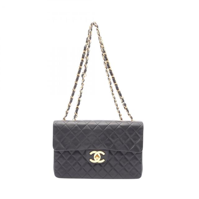 シャネル CHANEL デカマトラッセ34 ショルダーバッグ バッグ ラムスキン（羊革） レディース ブラック系 【中古】