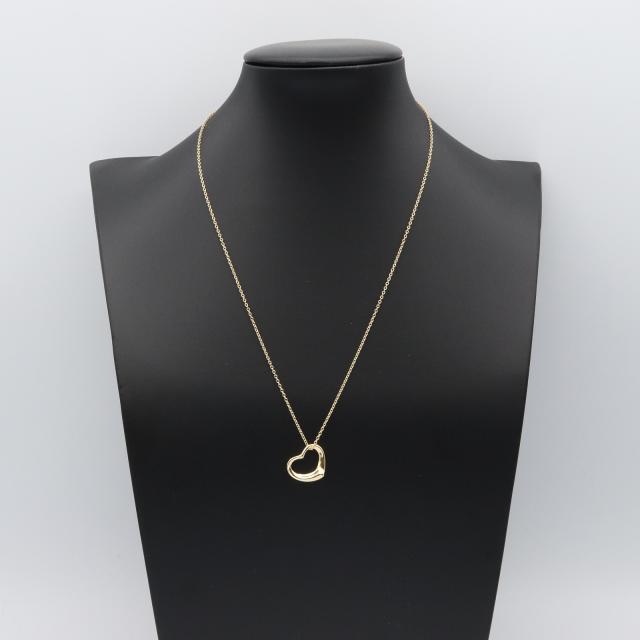 Tiffany＆Co. ネックレス オープンハート 750YG K18YG イエロー