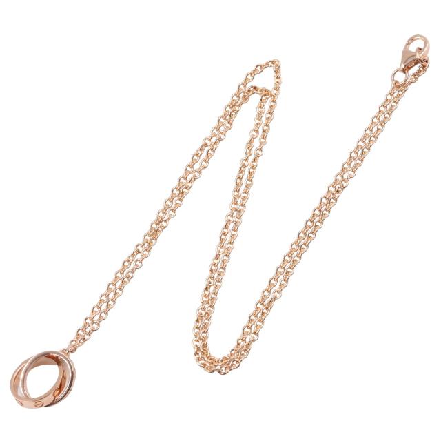 カルティエ ラブ サークル ダイヤモンド ネックレス K18ピンクゴールド