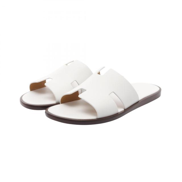エルメス HERMES イズミール サンダル 靴 レザー メンズ ホワイト系 【中古】