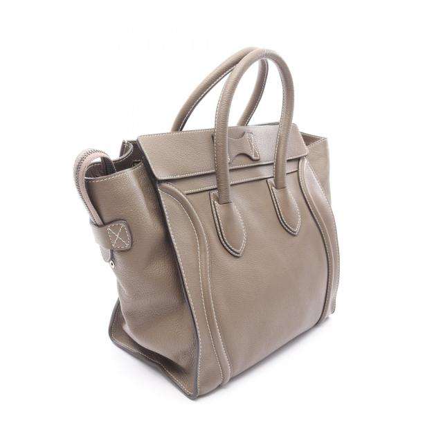 セリーヌ ラゲージ ミニ トートバッグ レザー ダークブラウン セリーヌ