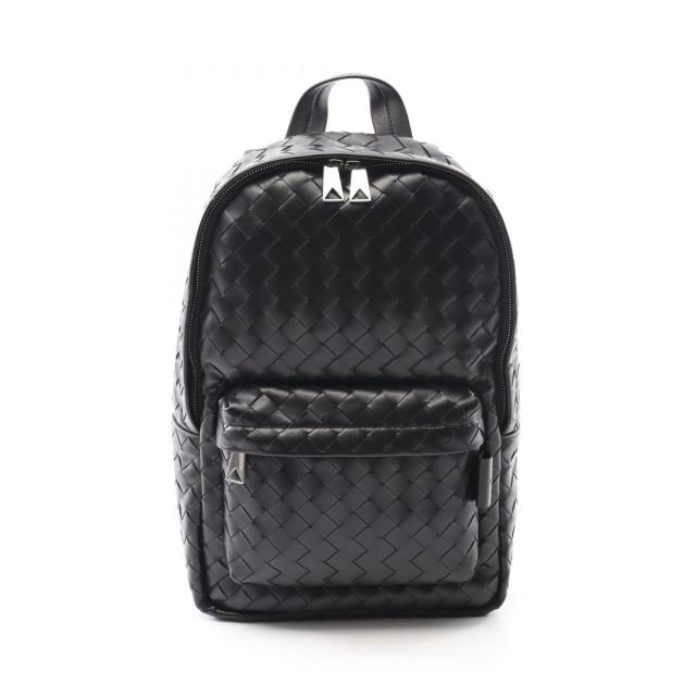 ボッテガヴェネタ BOTTEGA VENETA イントレチャート リュックサック バックパック バッグ レザー メンズ ブラック系 828524V2HL28803 【新品】
