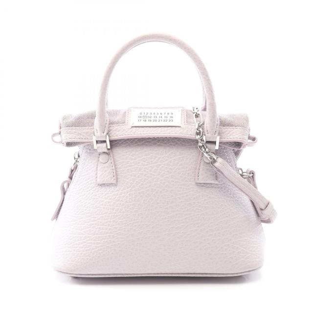 メゾン マルジェラ Maison Margiela 5AC マイクロ ハンドバッグ バッグ レザー レディース パープル系 【中古】