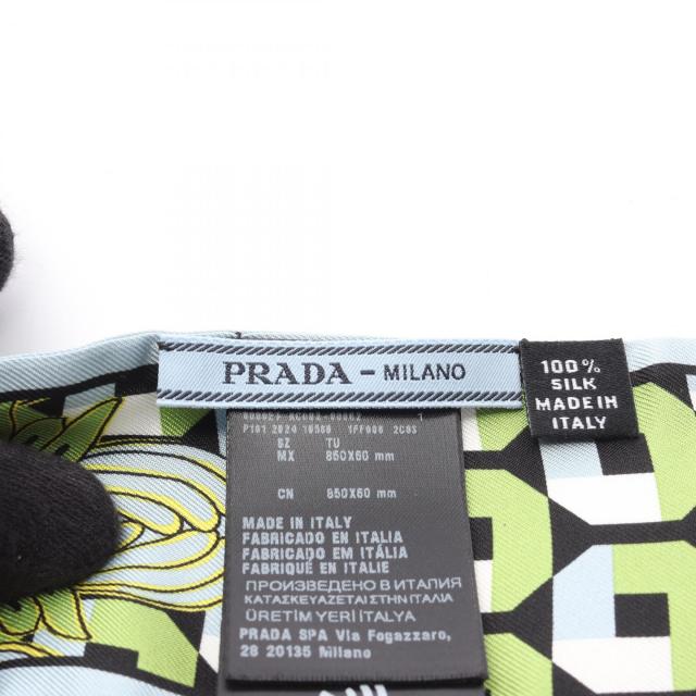 プラダ PRADA スカーフ 衣料品 シルク レディース ブルー系 / グリーン