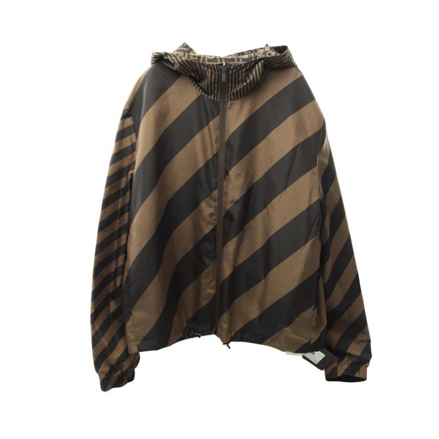 フェンディ FENDI ズッカ マウンテンパーカー 衣料品 アウター ポリエステル メンズ ブラウン系 / ブラック系 FAA615A79NF13IZ50 【新品】