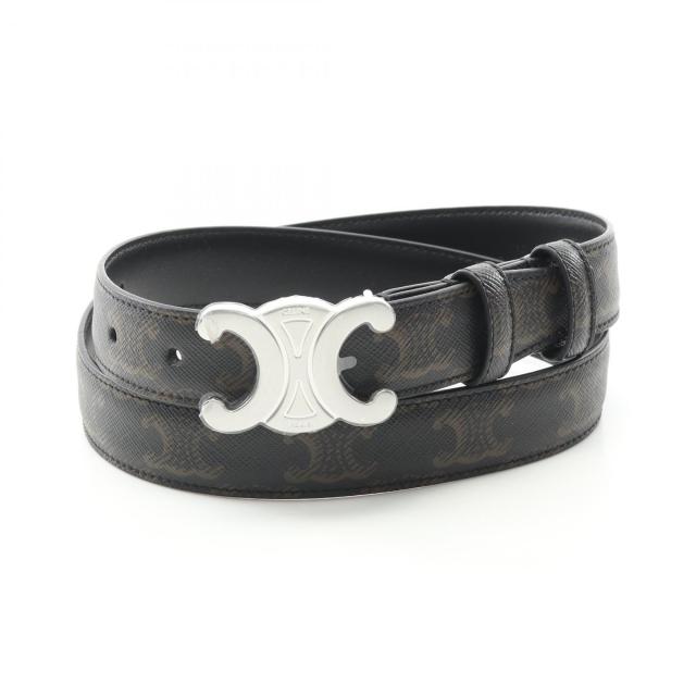 セリーヌ CELINE ミディアム トリオンフ ベルト 衣料品 レザー PVC レディース ブラック系 / ブラウン系 45AKA2ACO38SI80 【新品】