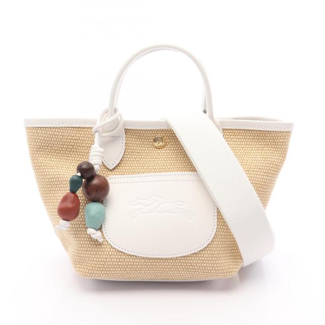 ロンシャン Longchamp ル プリアージュ コレクション XS バスケットバッグ ハンドバッグ バッグ レザー ファブリック レディース ベージュ系 / ホワイト系 10307HGY007 【新品】
